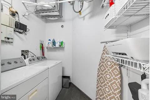 a view of a hallway with a glass door