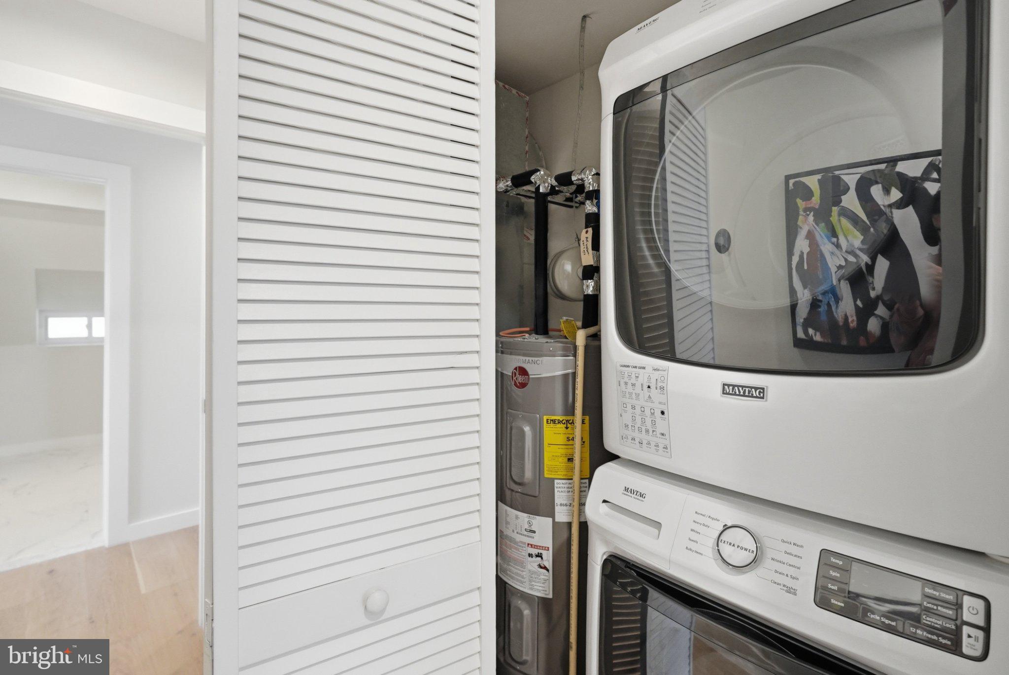 3922 3rd Street Northwest, Unit 2 Washington, DC 20011 - Photo 33 of 40 Efficient laundry nook in modern design.