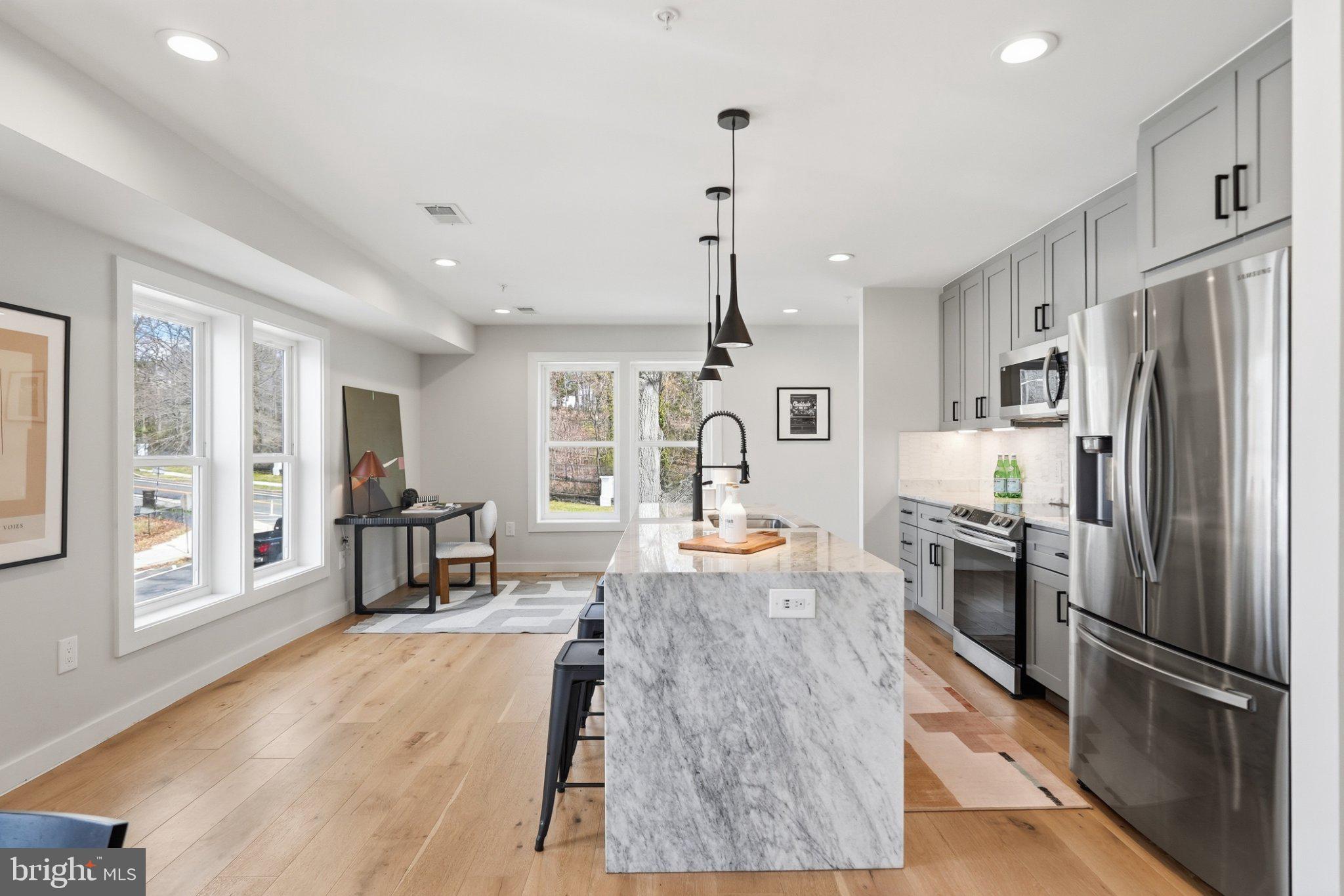 3922 3rd Street Northwest, Unit 2 Washington, DC 20011 - Photo 8 of 40 Modern kitchen with sleek finishes.