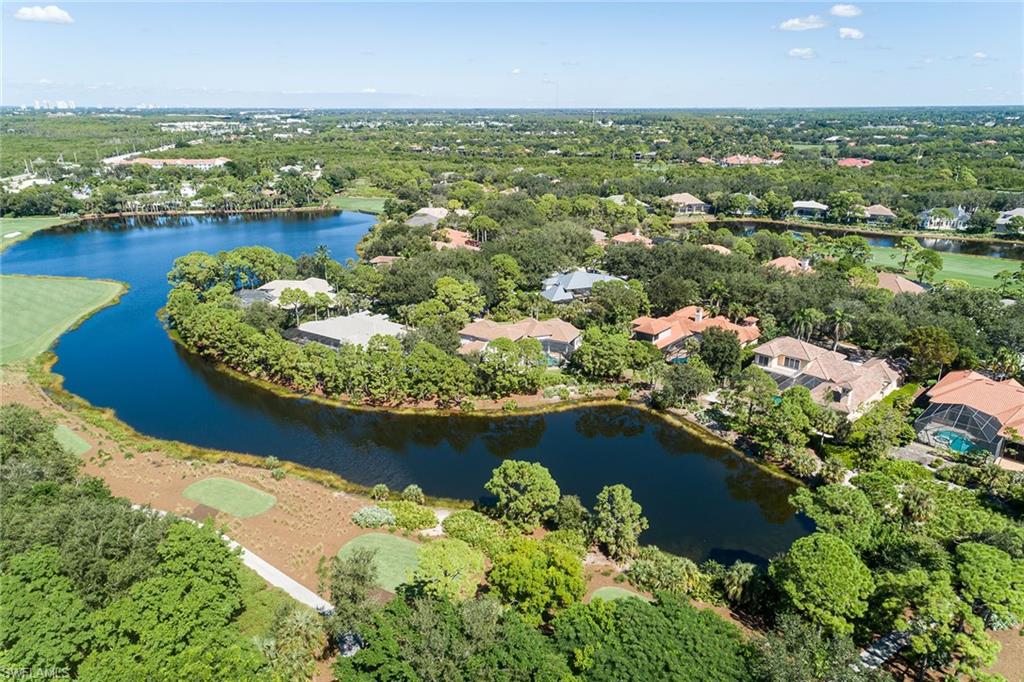 11617 Useppa Court Naples, FL 34110 - Photo 46 of 50 an aerial view of residential houses with outdoor space and lake view in back