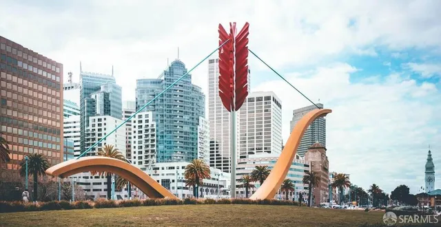 a view of a city with tall buildings