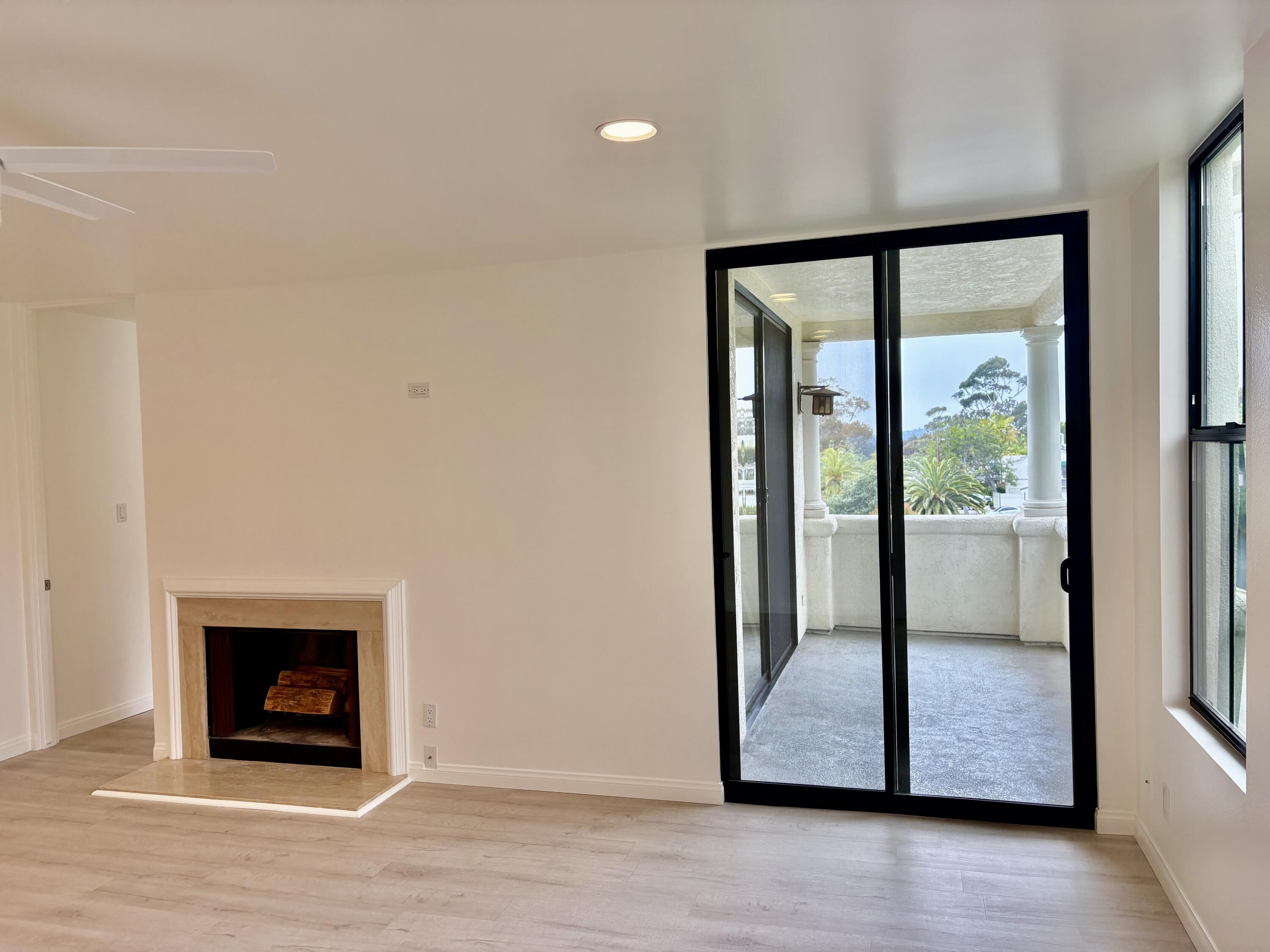 1220 Coast Village Road, Unit 304 Santa Barbara, CA 93108 - Photo 4 of 17 Nice balcony and fireplace