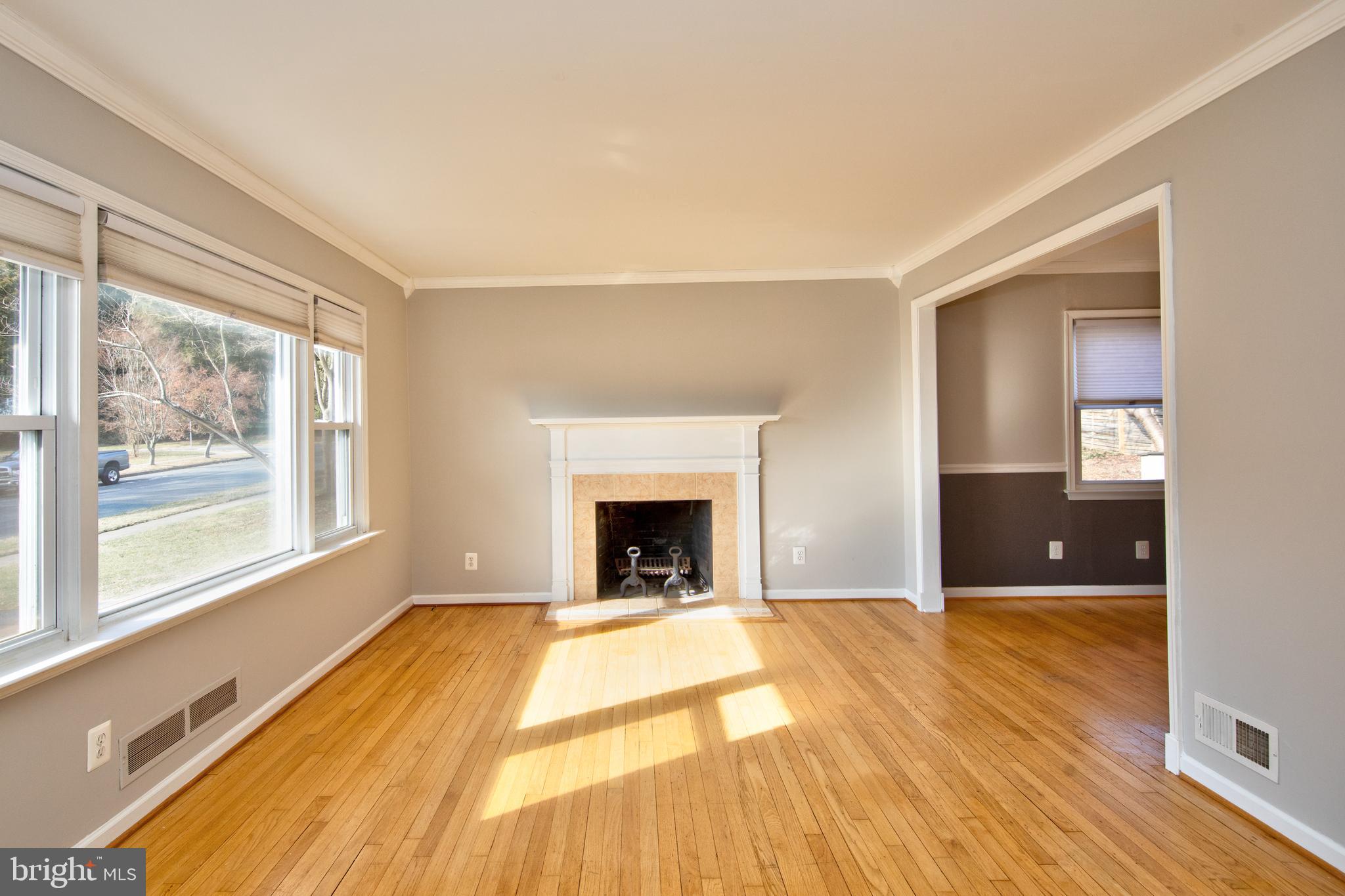 25 North Reed Street Bel Air, MD 21014 - Photo 7 of 32 Living room with wood burning fireplace