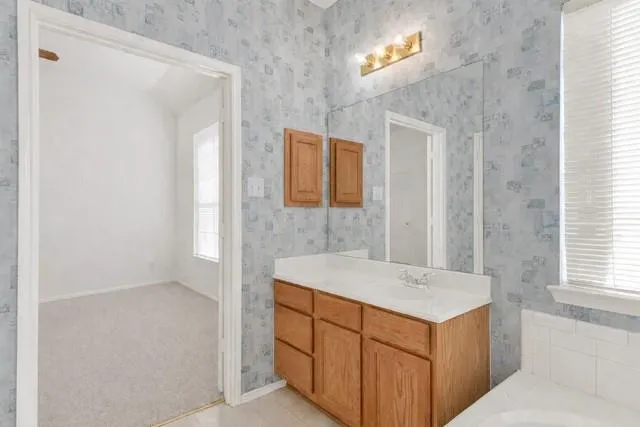 an empty room with a window