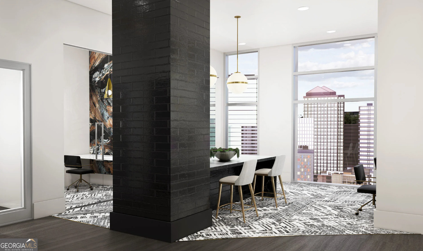 3242 Peachtree Road Northeast, Unit 1408 Atlanta, GA 30305 - Photo 32 of 41 a view of a livingroom with furniture and windows