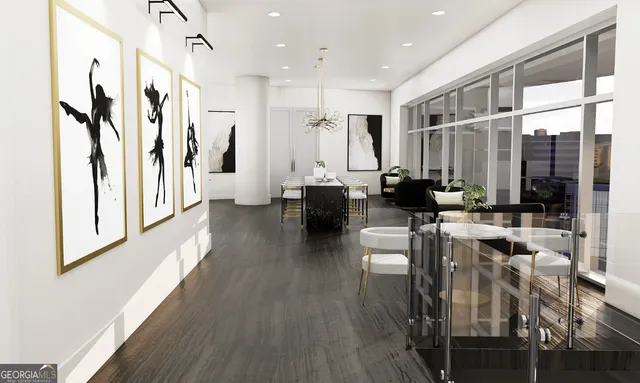 a view of a chairs and tables in the patio