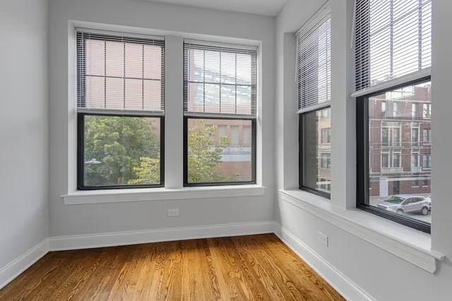 an empty room with a window