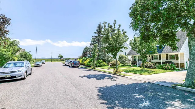 a green field with an trees in the background