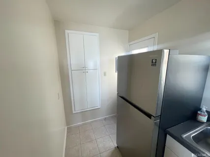 a view of a porch with wooden floor