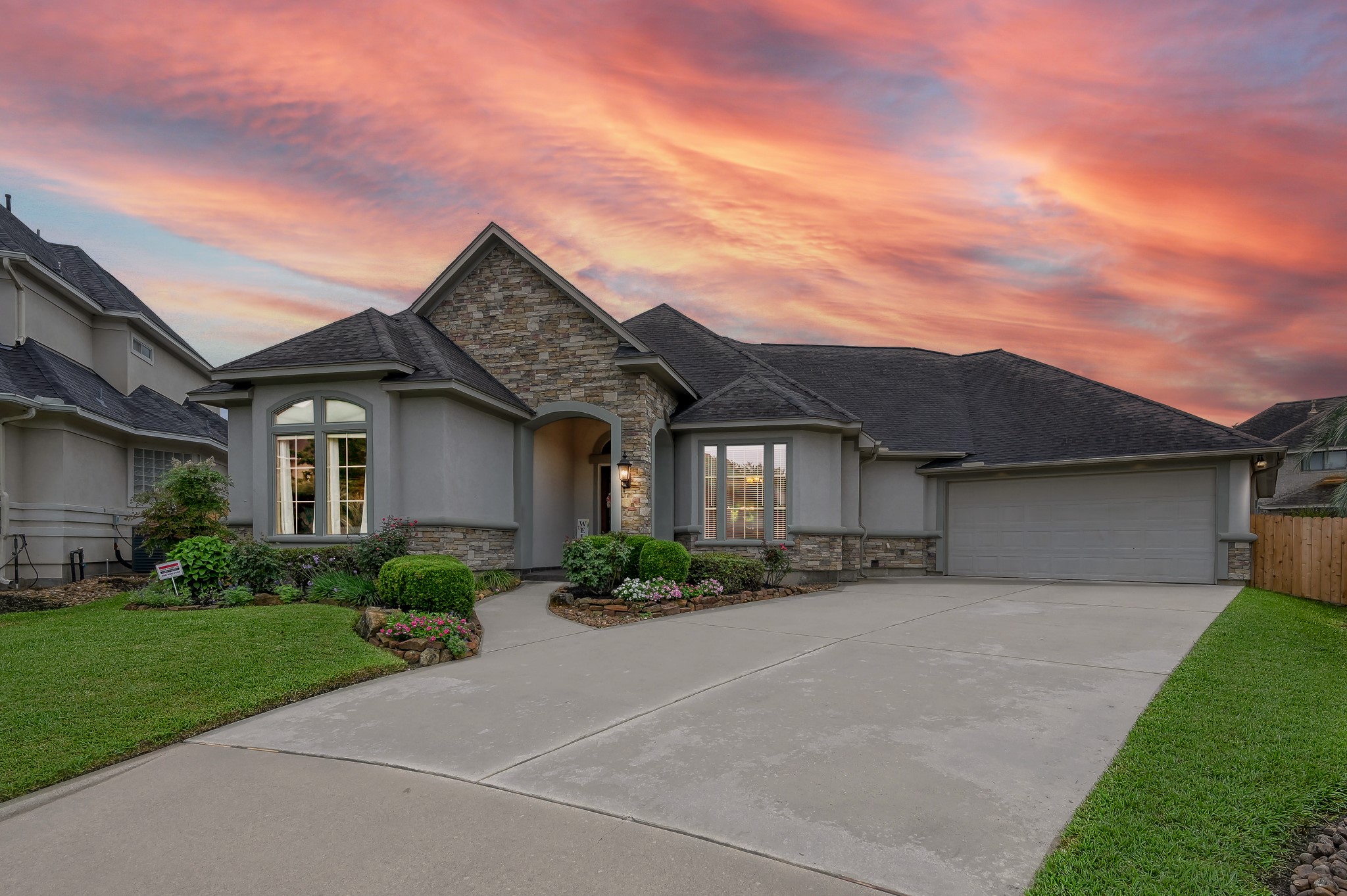 16318 Perry Pass Court Spring, TX 77379 - Photo 1 of 49 Located in the Wimbledon Champions neighborhood is this custom built one-story 3/4 Bedroom, 3.5 Bath home on an oversized 12,750 sq. ft. lot with no rear neighbors. This property includes a FOUR car garage! Custom built Comfort Custom Homes (Bob Blue) with completion in late December of 2009.