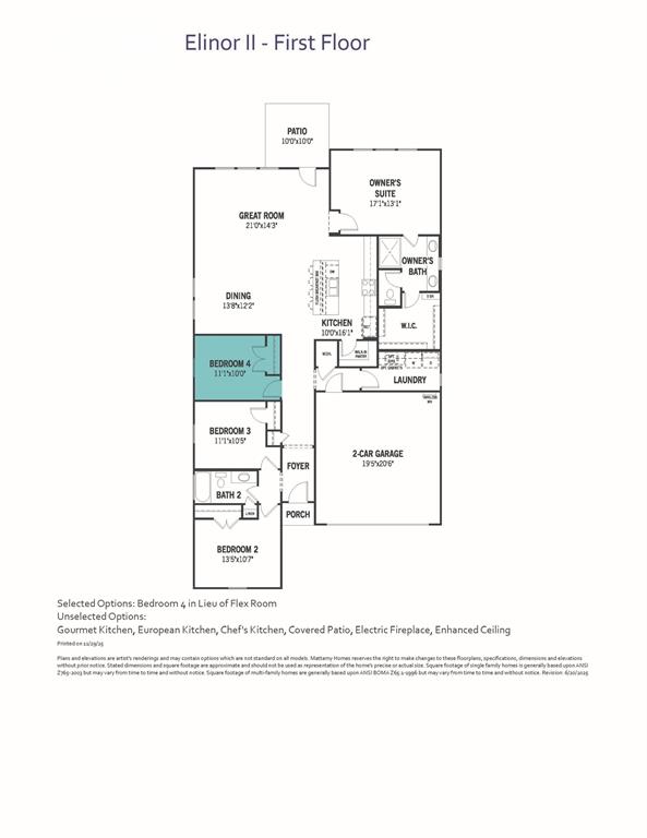 640 Marcus Lane Crowley, TX 76036 - Photo 33 of 33 Elinor II - Floor Plan