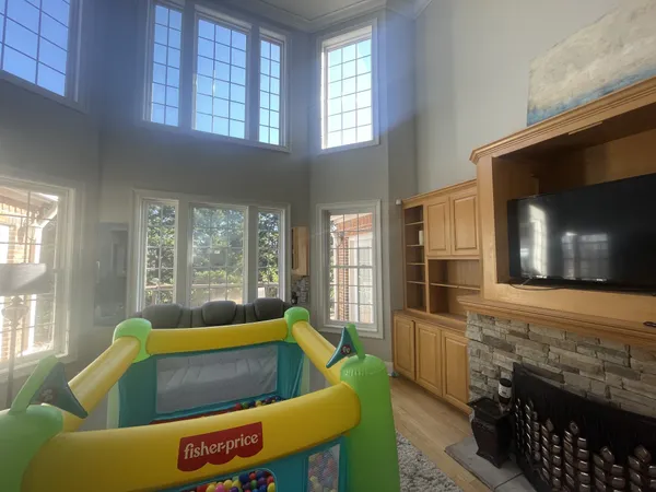 a kitchen with a stove and a refrigerator