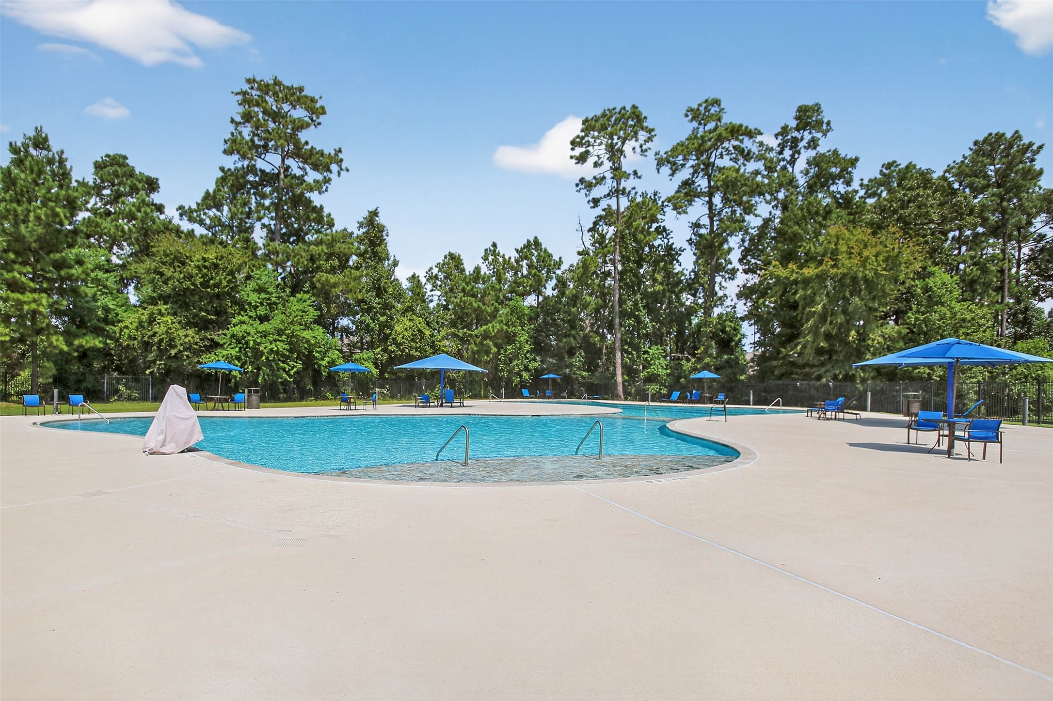 13760 Rising Sun Lane Conroe, TX 77384 - Photo 40 of 43 a view of a swimming pool with a yard