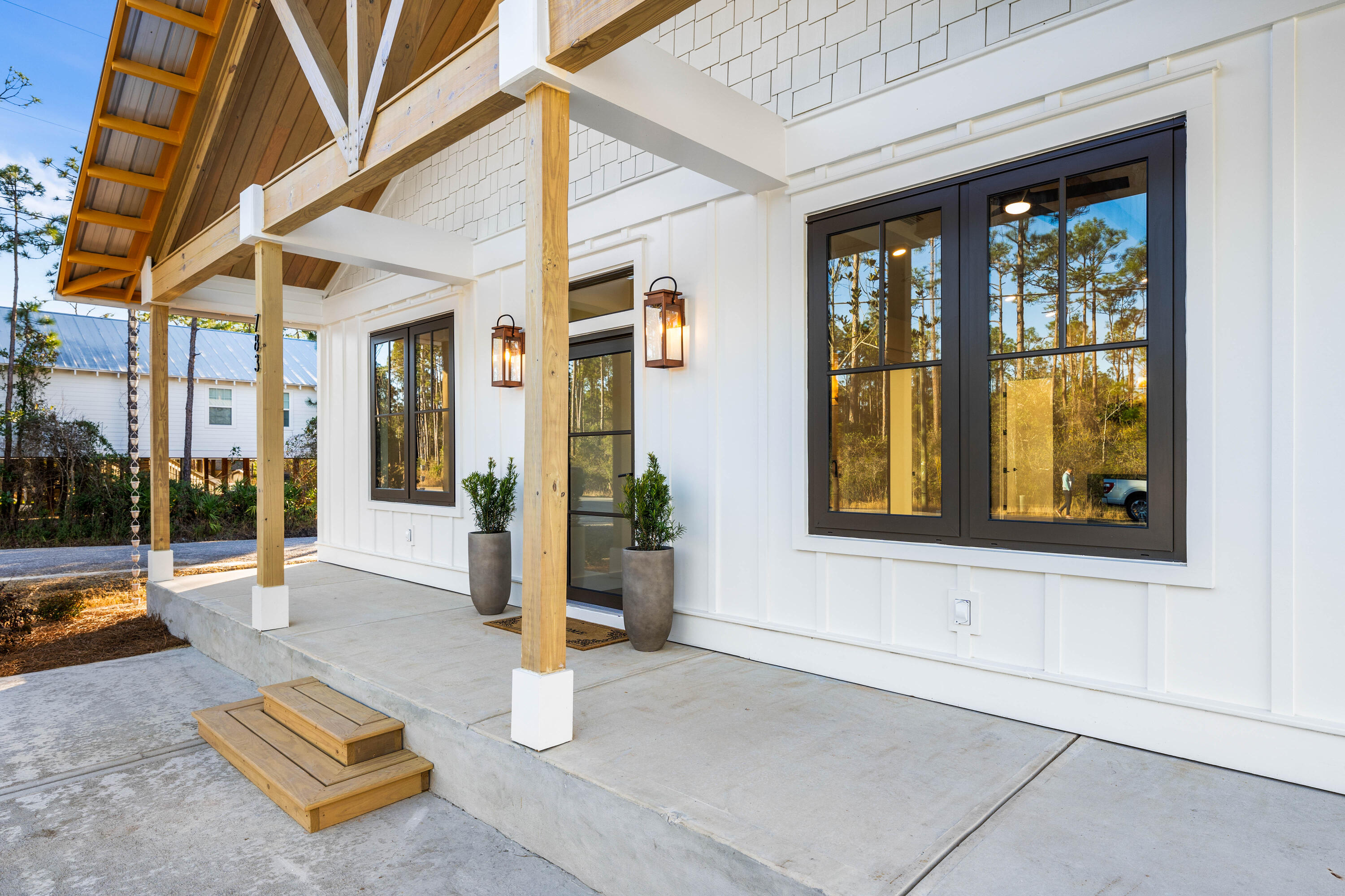 783 Indian Woman Road Santa Rosa Beach, FL 32459 - Photo 32 of 33 a view of an entryway with a floor to ceiling window