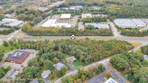 an aerial view of multiple house