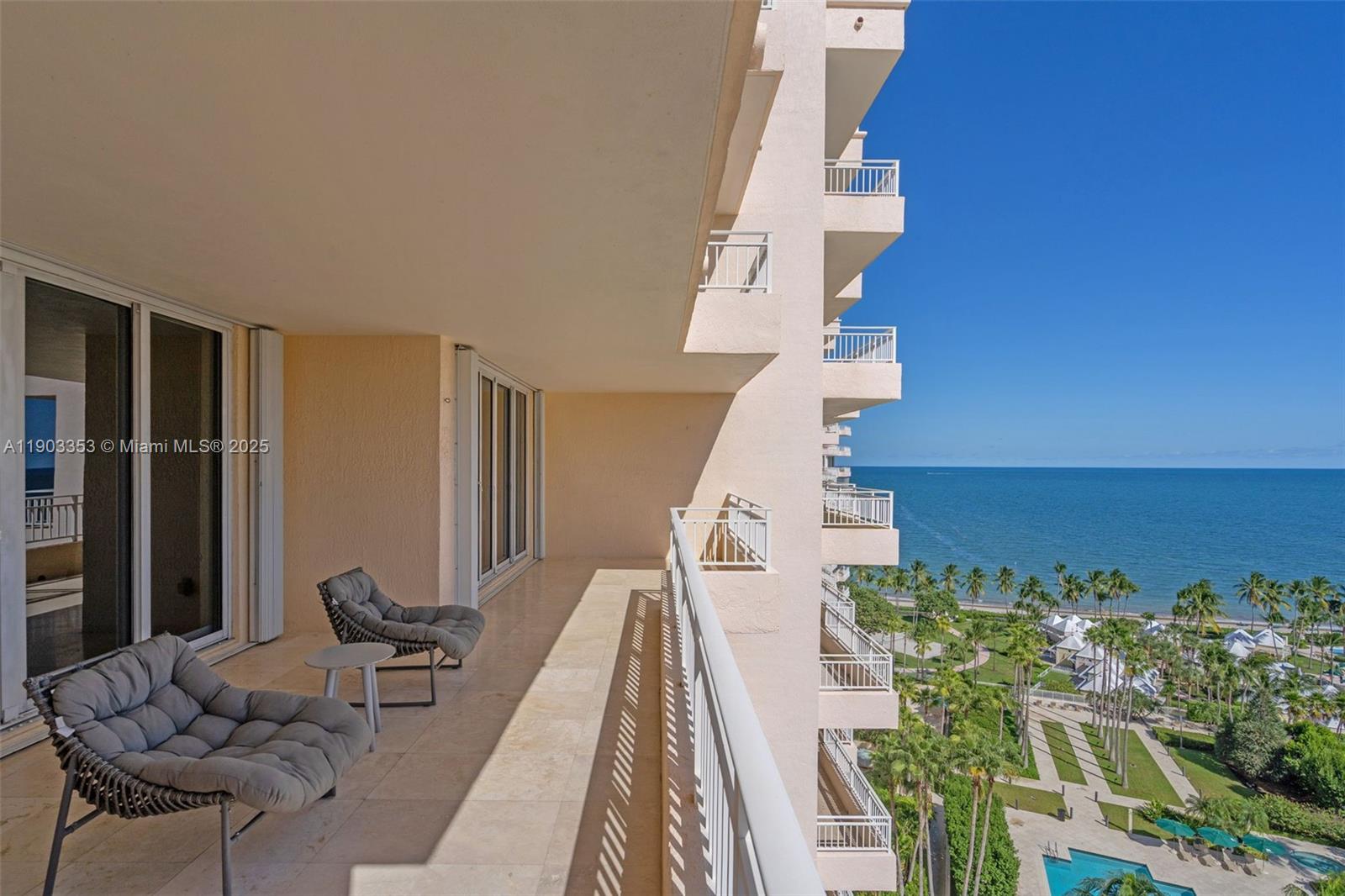 791 Crandon Boulevard, Unit 1402 Key Biscayne, FL 33149 - Photo 3 of 56 a view of balcony and patio