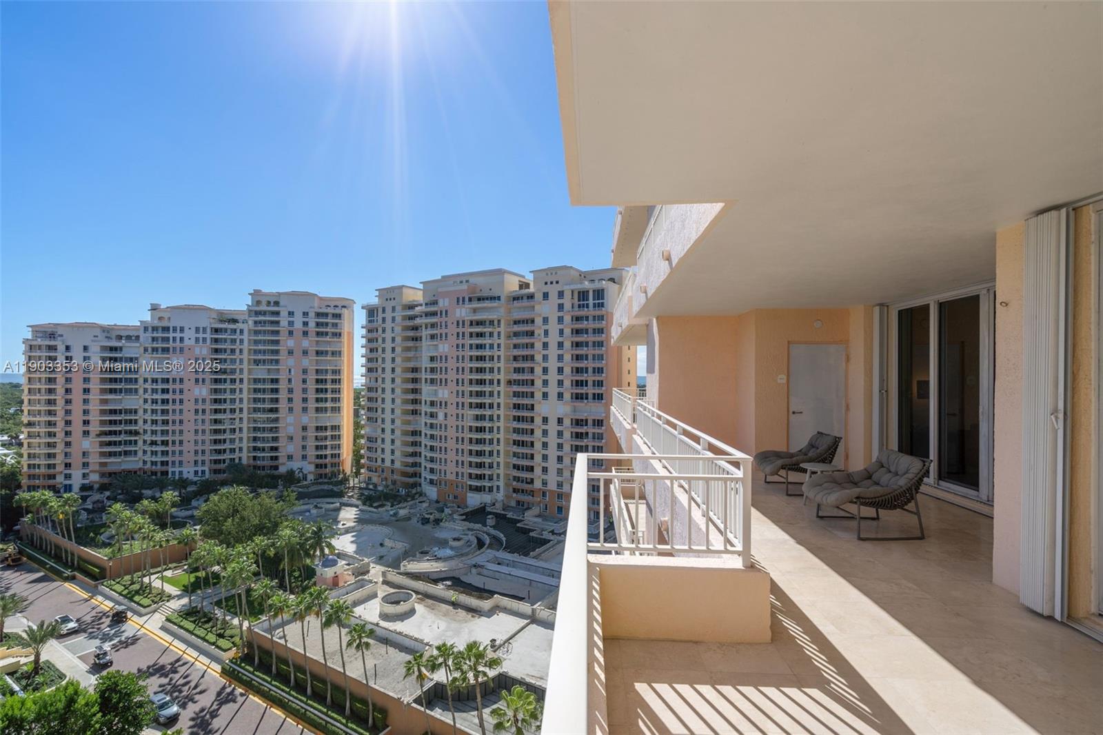 791 Crandon Boulevard, Unit 1402 Key Biscayne, FL 33149 - Photo 37 of 56 a view of balcony with a couch