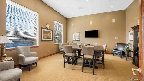 a view of a livingroom with furniture