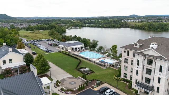 an aerial view of multiple house