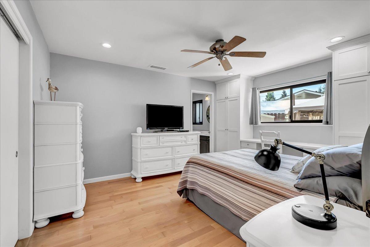 30960 Tower Road Visalia, CA 93292 - Photo 32 of 76 a bedroom with a bed and a flat screen tv