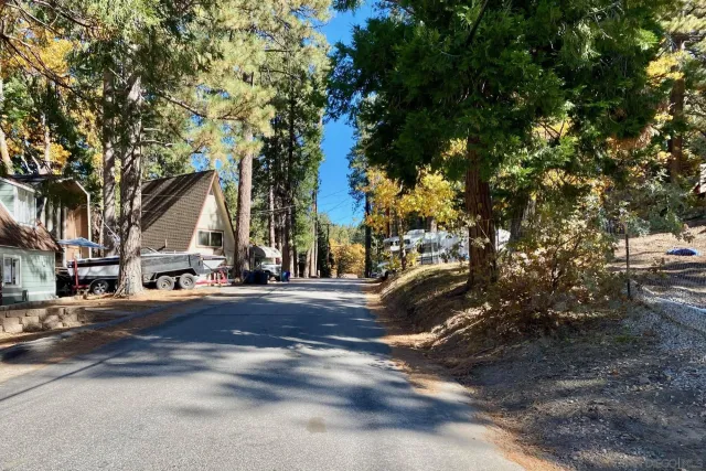 a view of a city street from a building
