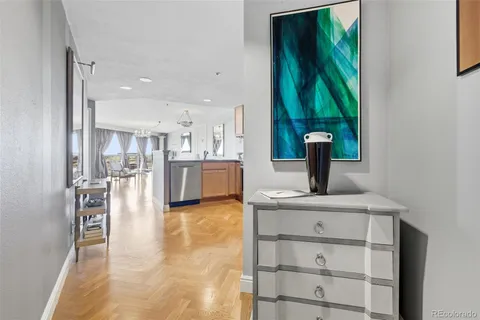 a view of kitchen with furniture and window