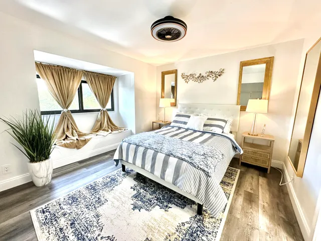 an aerial view of a city