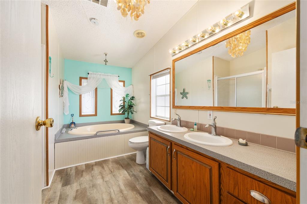 2335 North Loma Point Hernando, FL 34442 - Photo 18 of 47 a bathroom with a sink a large mirror and a bathtub