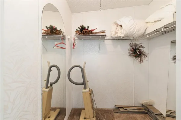 a view of a closet area