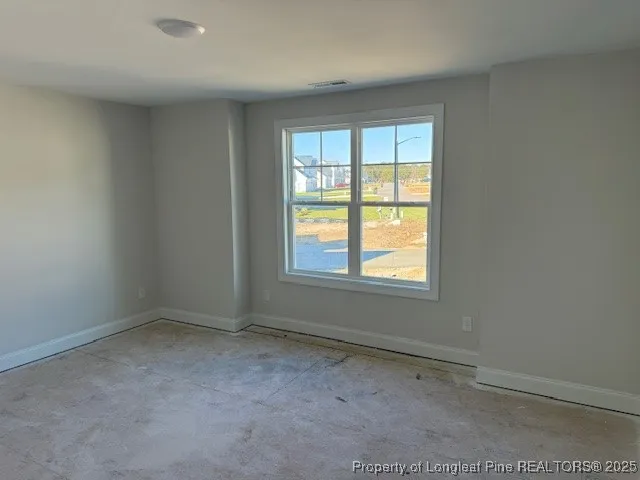 an empty room with a window