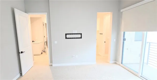 a view of a bathroom with a shower