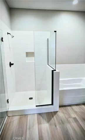 a view of an empty room with stairs