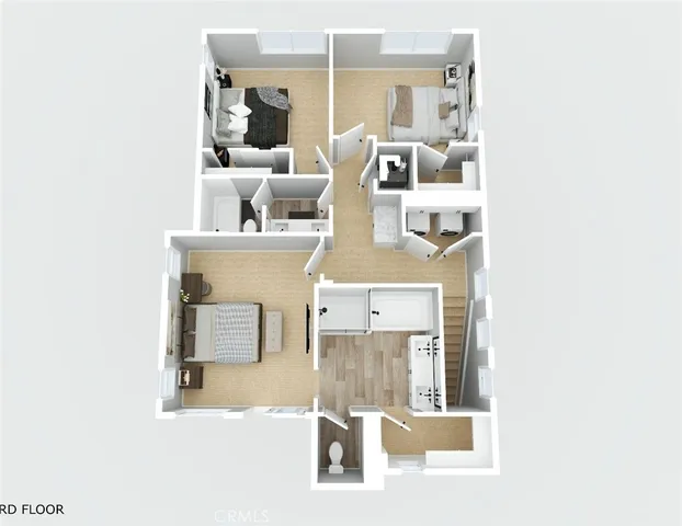 a bathroom with a bathtub and mirror