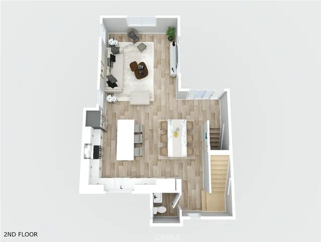 a kitchen with stainless steel appliances kitchen island granite countertop a refrigerator and a stove top oven