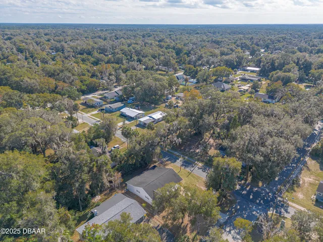 an aerial view of multiple house