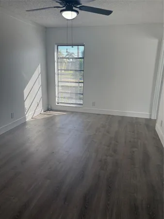 an empty room with a window