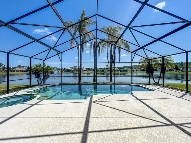 a view of outdoor space with swimming pool