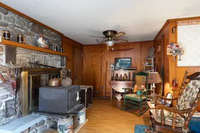 a room with furniture