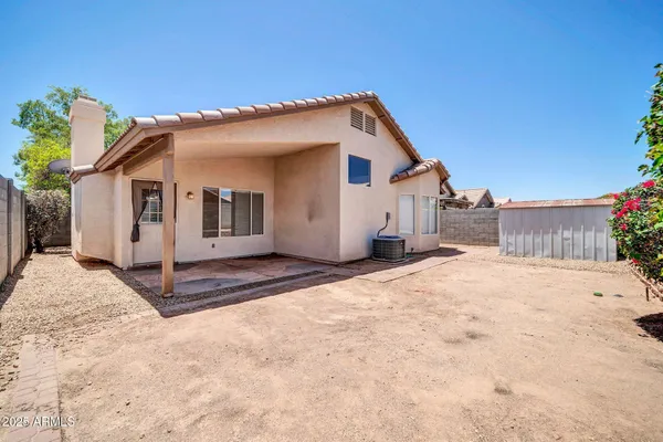 a backyard of a house