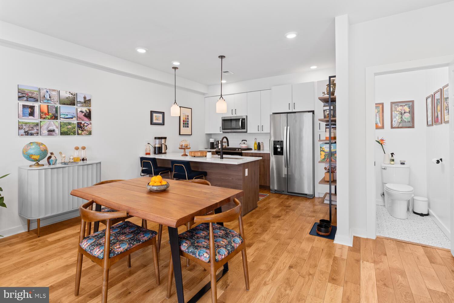 23 East Durham Street, Unit C2 Philadelphia, PA 19119 - Photo 7 of 40 a kitchen with stainless steel appliances a refrigerator and a stove top oven