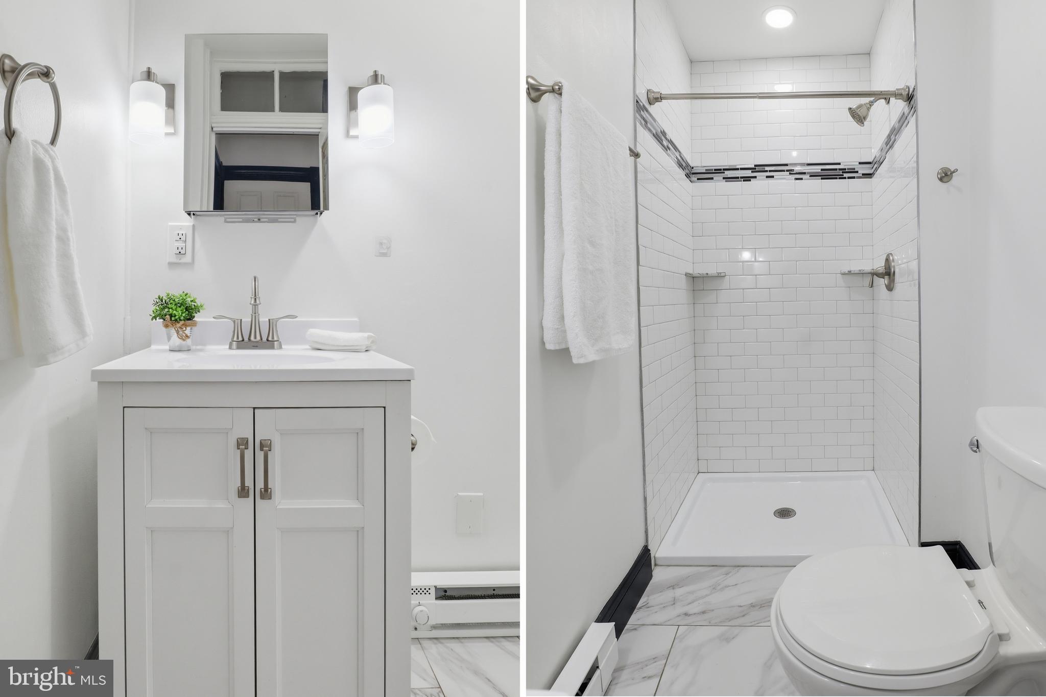 812 South George Street York, PA 17403 - Photo 21 of 58 a bathroom with a sink toilet and shower