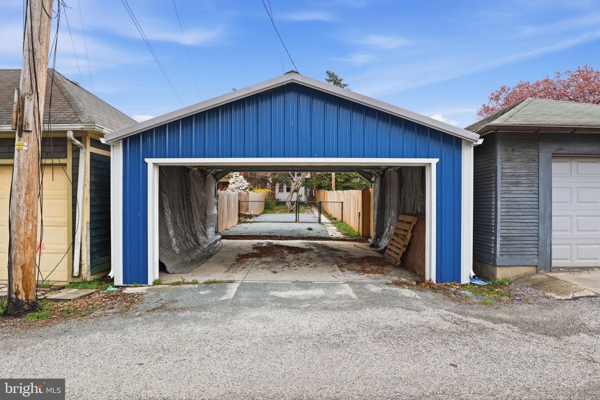 812 South George Street York, PA 17403 - Photo 56 of 58 View from the alley with carport/ garage door open