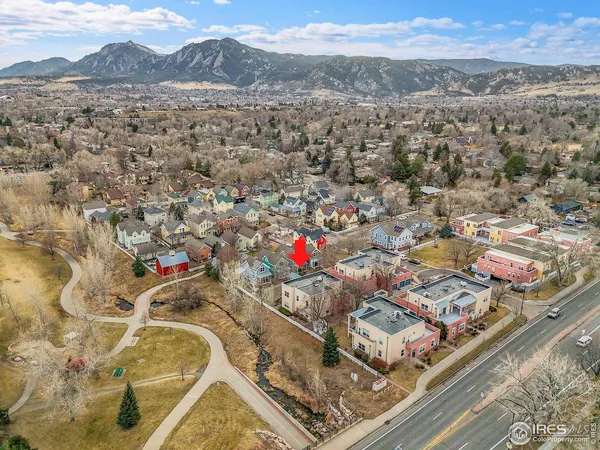 a view of city and mountain