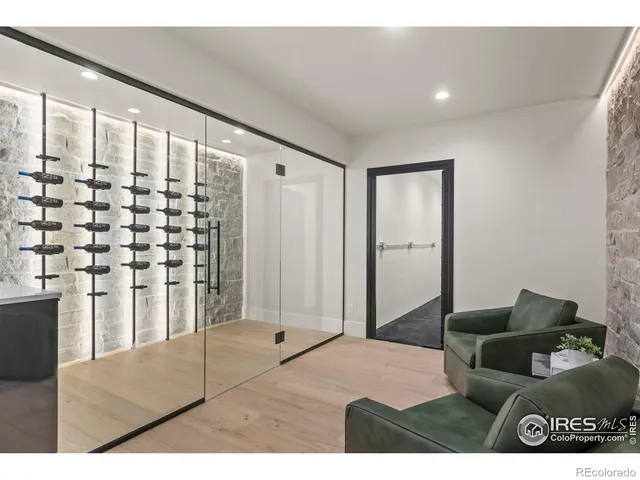 a living room with a couch and a large window