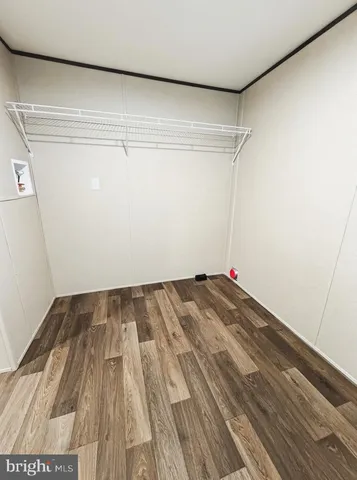 a view of a room with empty racks