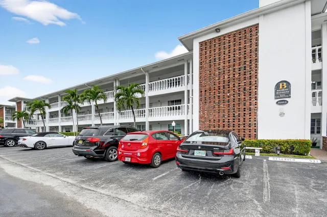 a car parked in front of a building