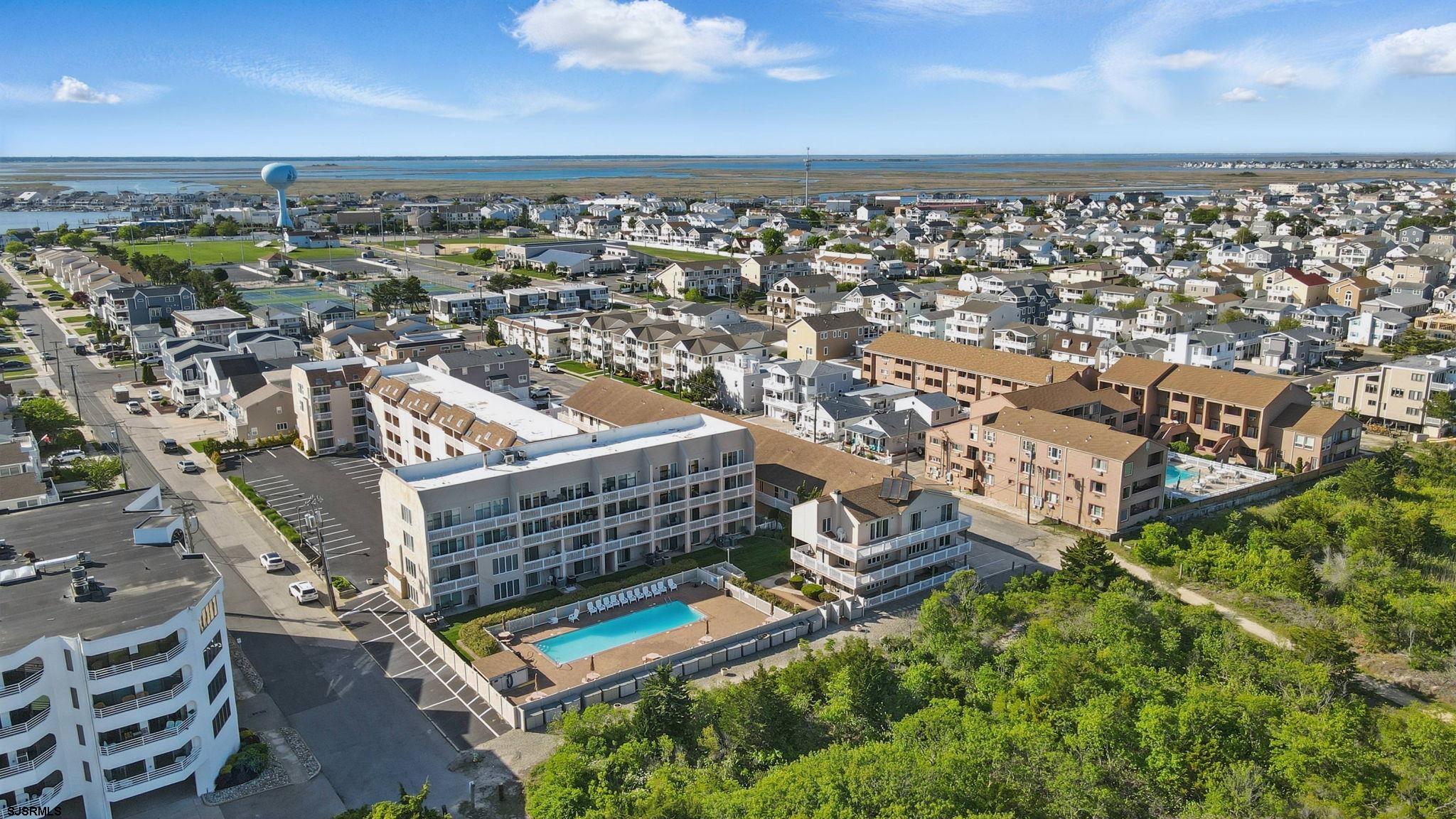 an aerial view of multiple house