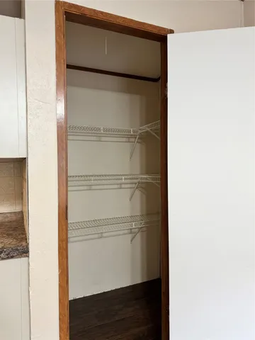 a close view of closet