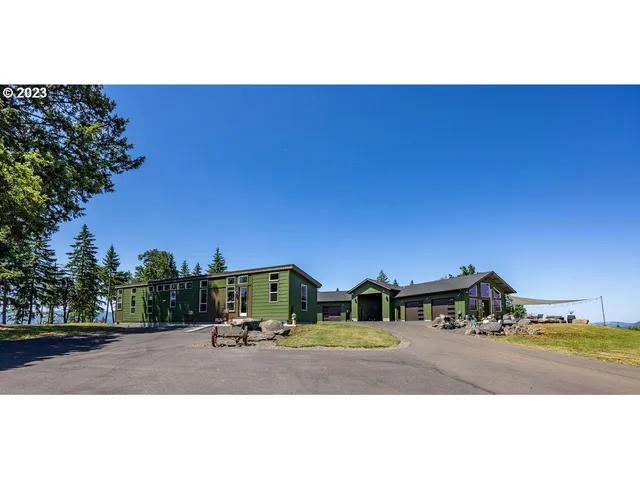 a view of a street with houses