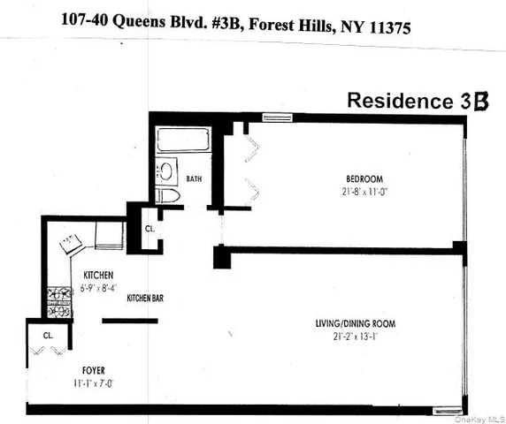 $429,000 | 107-40 Queens Boulevard, Unit 3B | Forest Hills